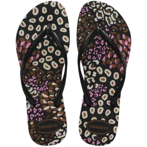 4103352 - SLIM ANIMALS SANDAL BLACK/PINK LEMONADE Pizza Flip Flops
