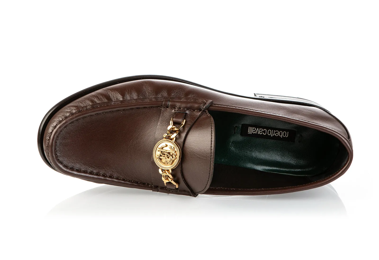 9000 Roberto Cavalli Shoes / Brown Surfer Loafers