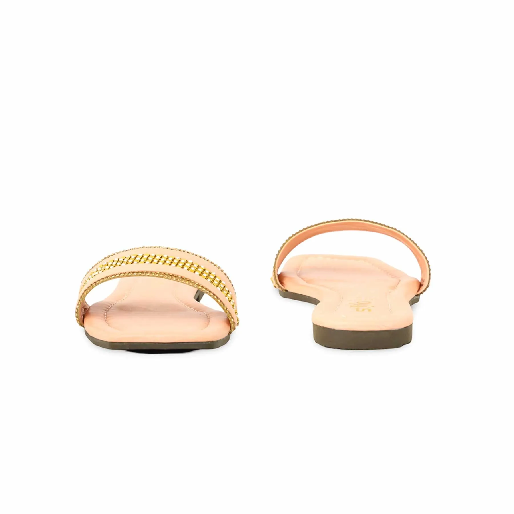 Shoes With Casual Pants Peach Casual Slipper CL1905