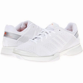 adidas adidas by Stella McCartney Barricade W (Running White/Metallic Silver/Ultra Bright) Women's Shoes Adidas Olive Green Shoes