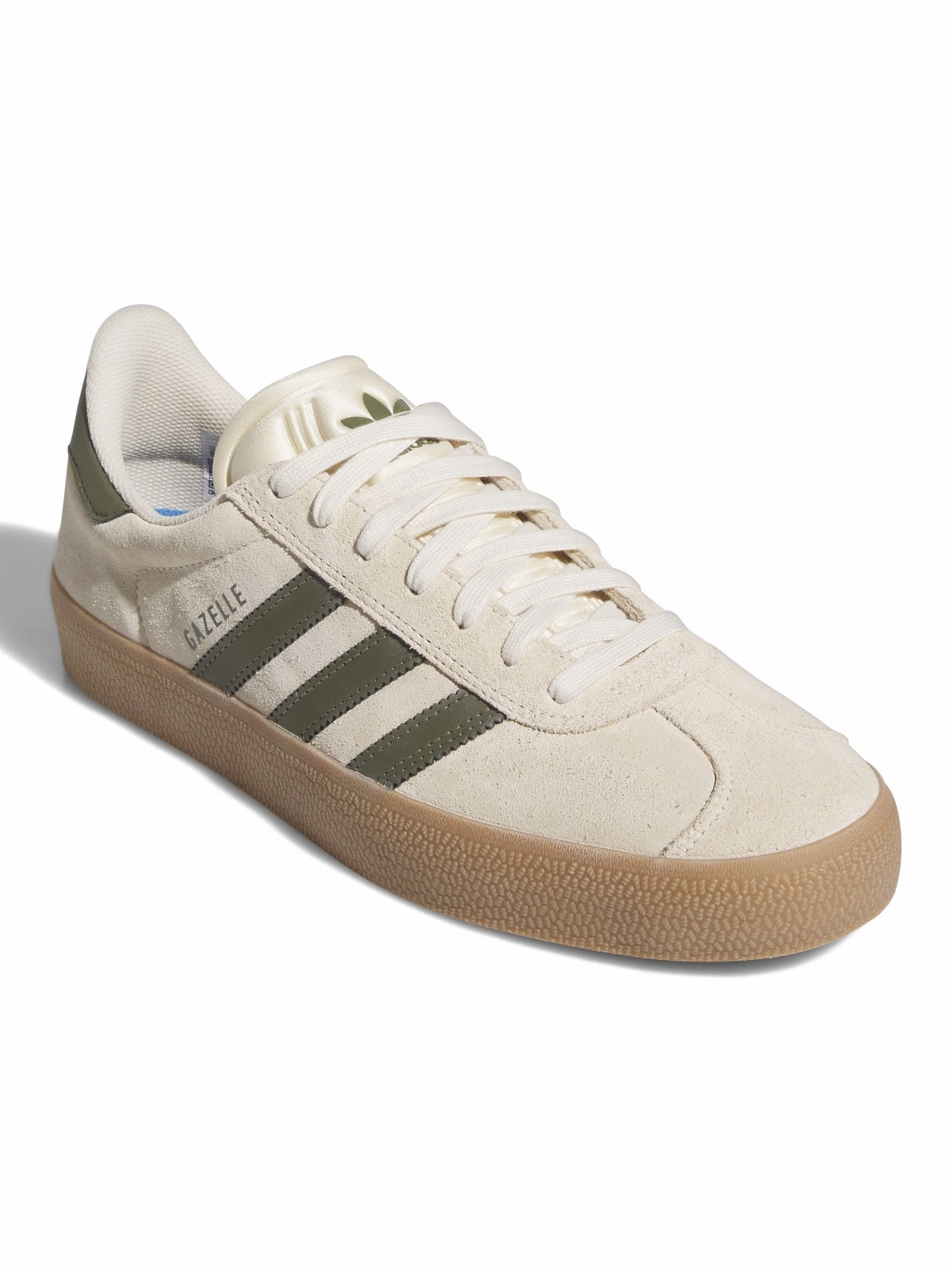 Adidas Gazelle ADV - Ecru Tint / Focus Olive - Gum Adidas Dna Shoes