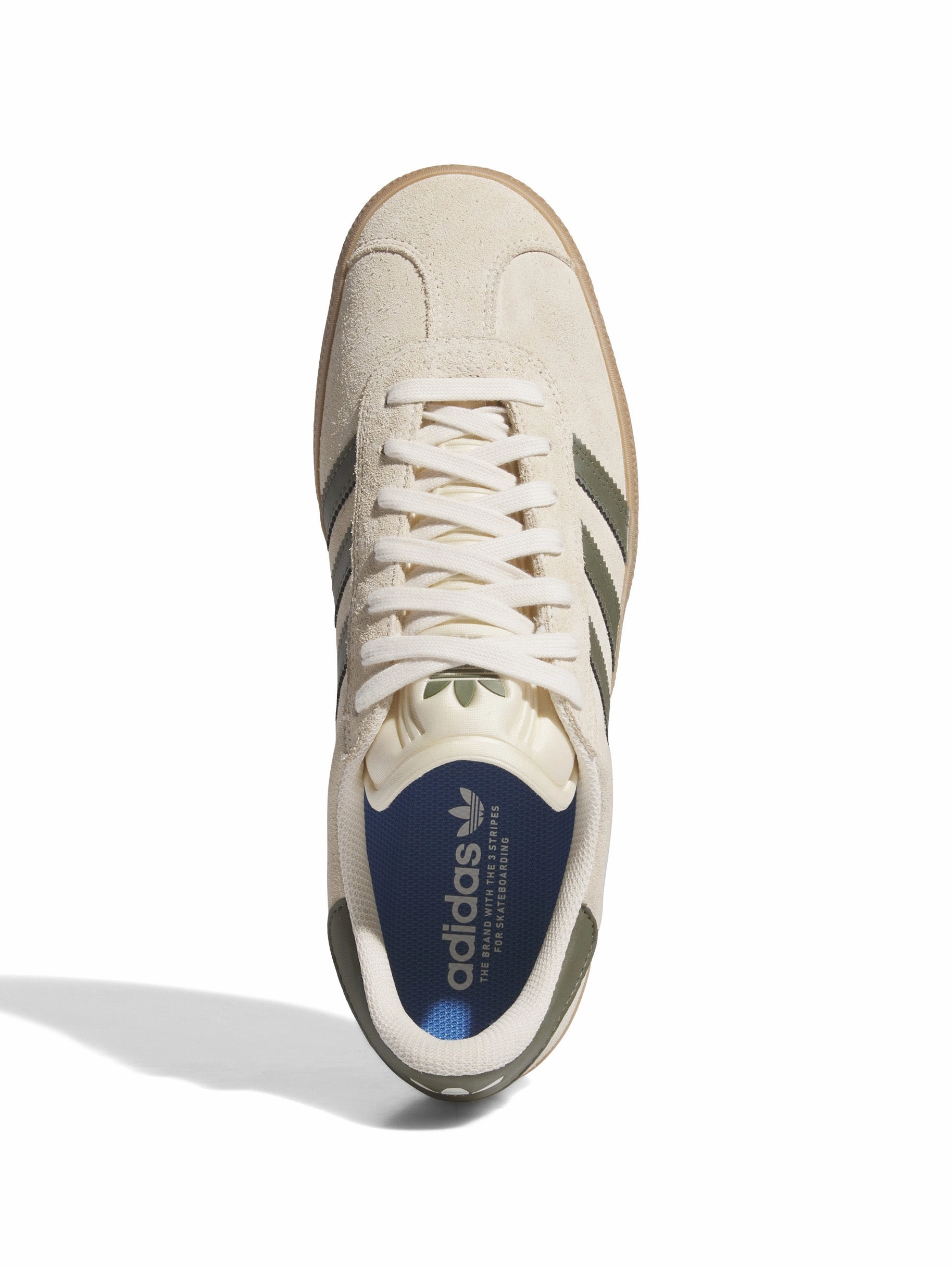 Adidas Field Hockey Shoes Adidas Gazelle ADV - Ecru Tint / Focus Olive - Gum