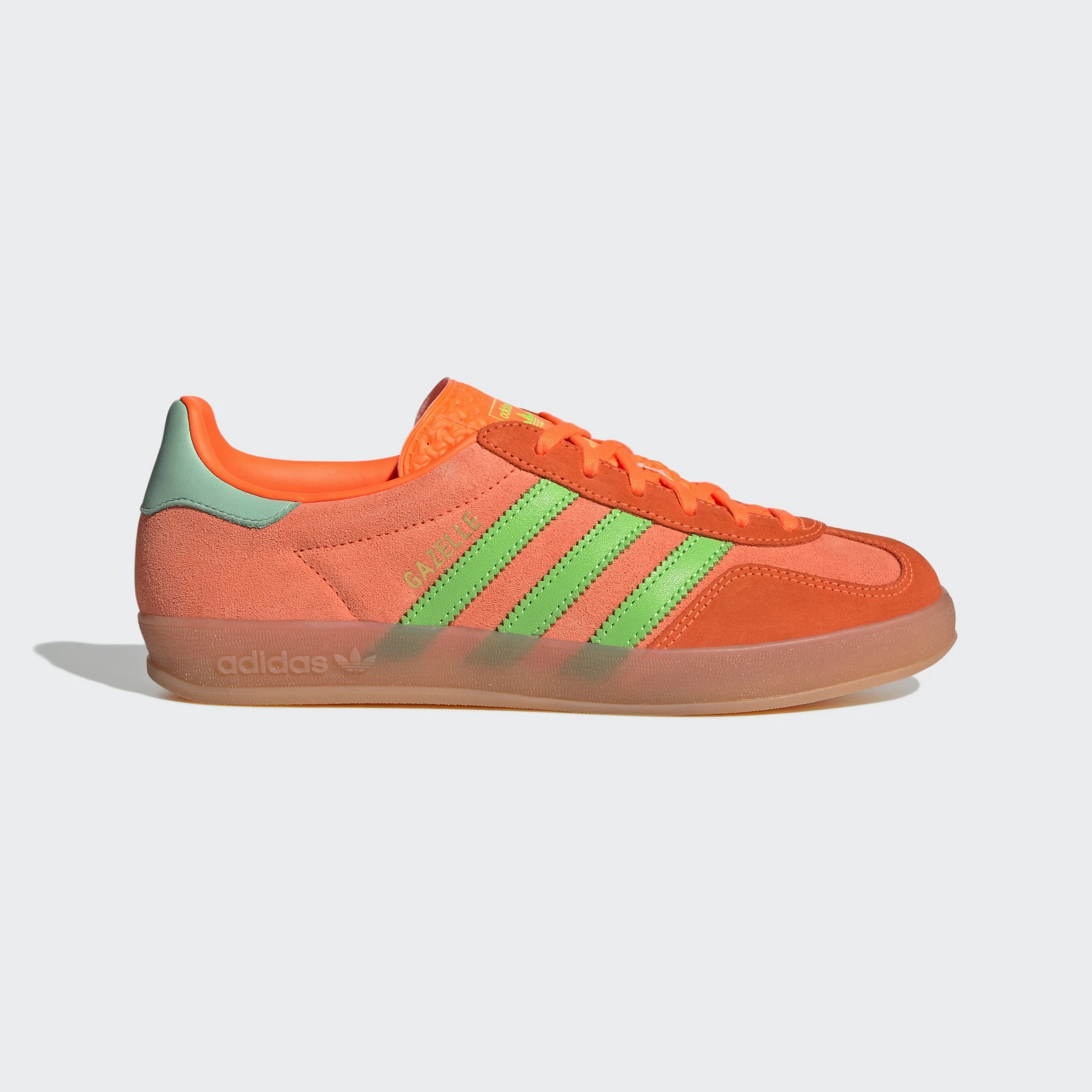 Adidas Gazelle Indoor W - Clear Mint / Solar Orange / Solar Green Shoes Adidas Bounce