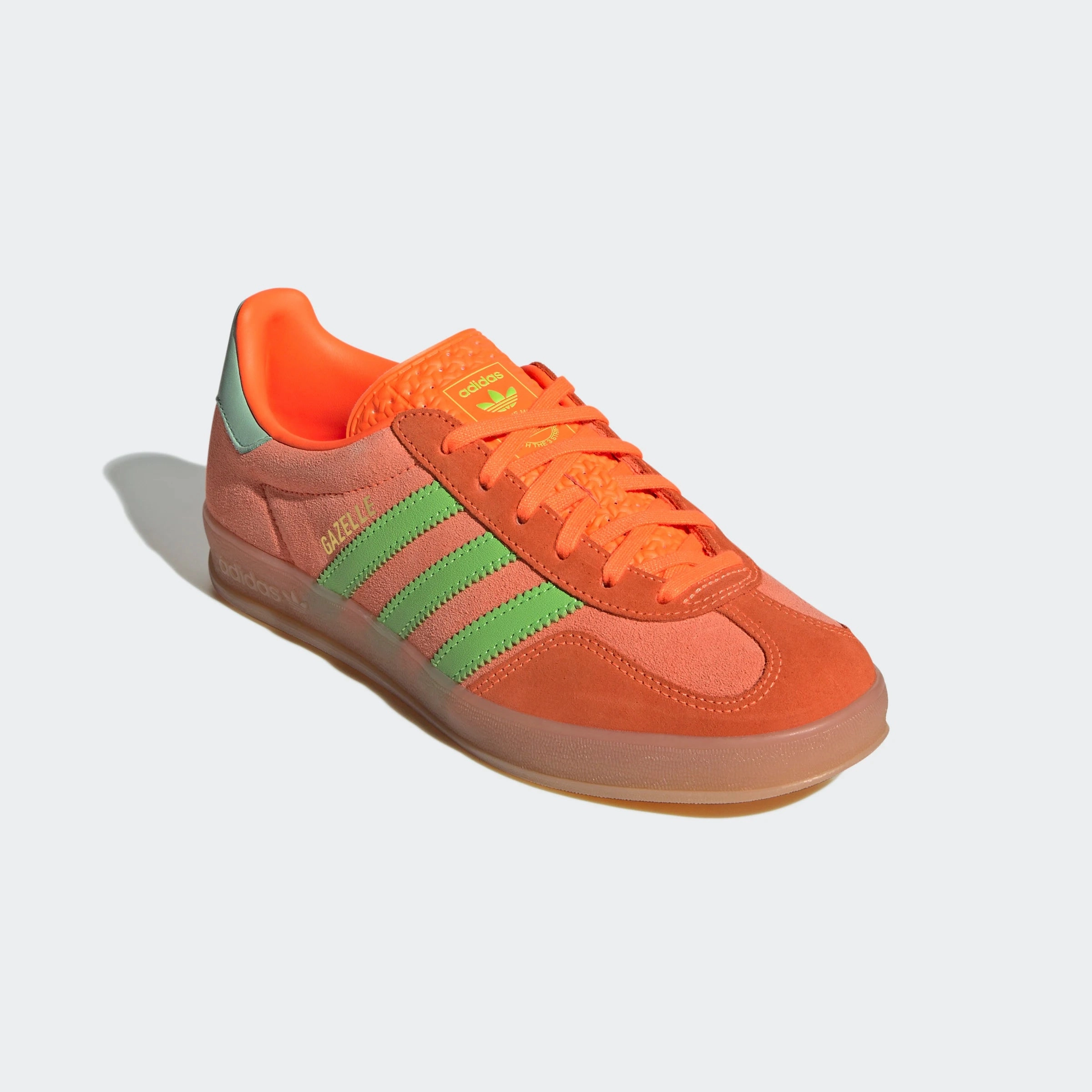 Adidas Gazelle Indoor W - Clear Mint / Solar Orange / Solar Green Shoe Carnival Adidas
