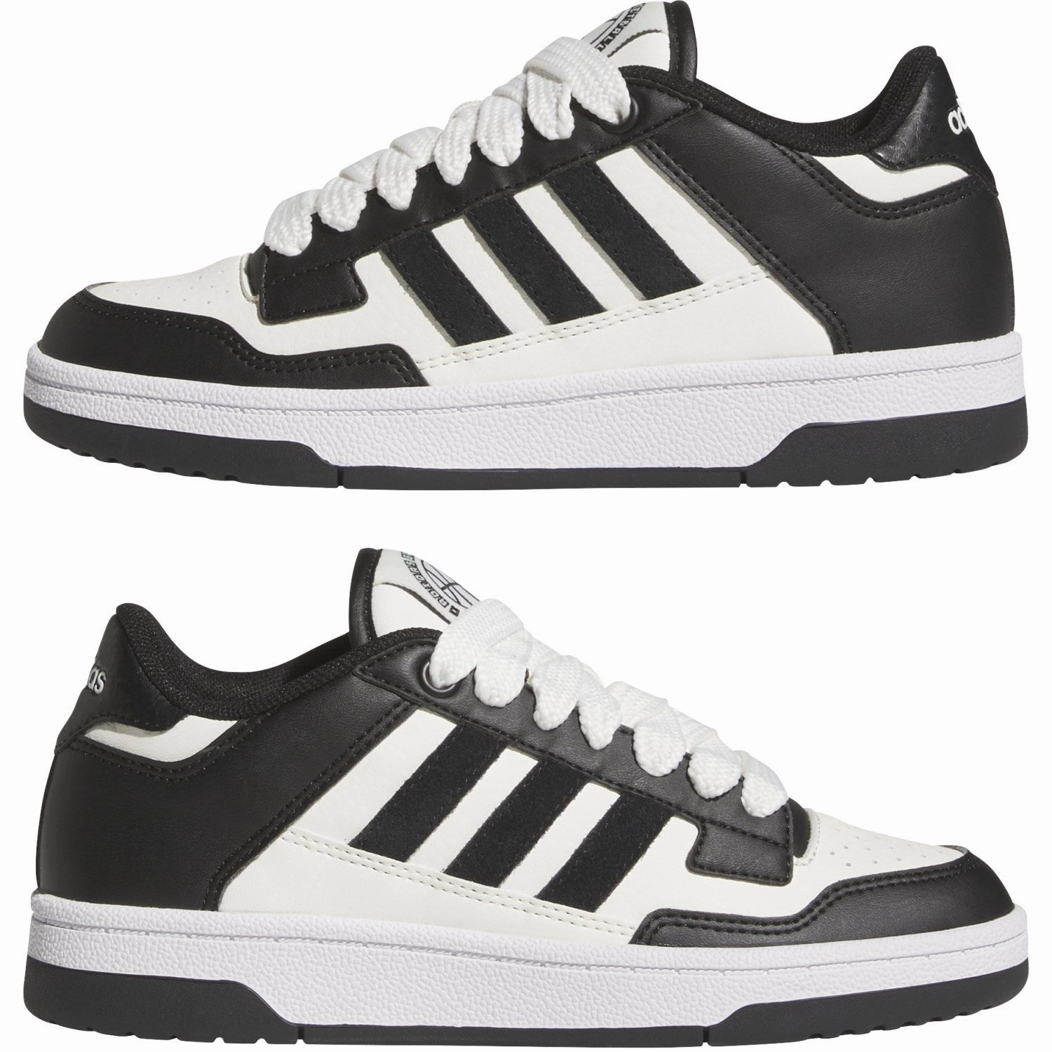 adidas Originals Core Black/Cloud White/Ftwr White Rapid Court Low J Sneakers Adidas Race Shoe