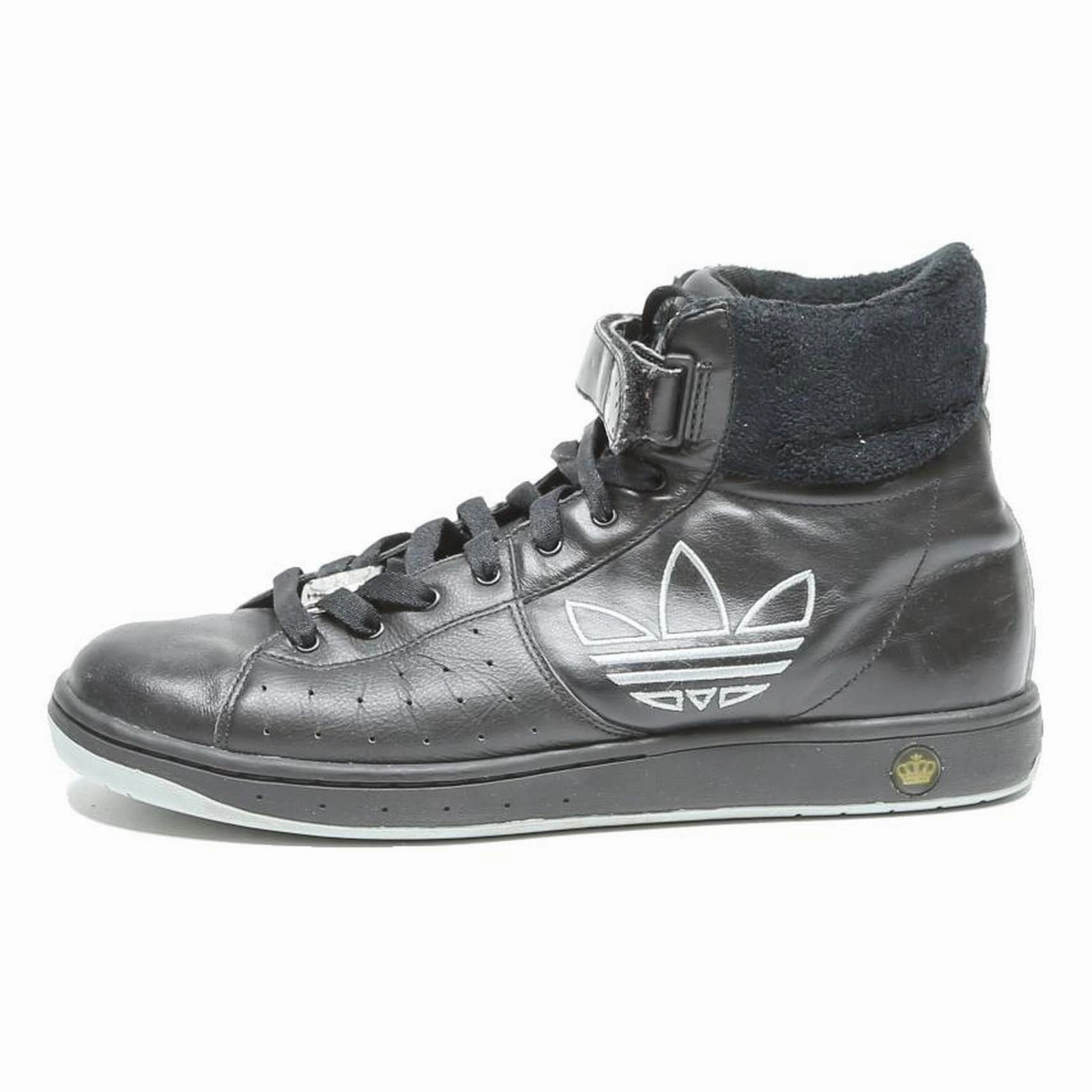 ADIDAS Top Ten Womens Black Leather High Top Trainers UK 6.5 Cushioned Comfort Adidas Boston Shoes