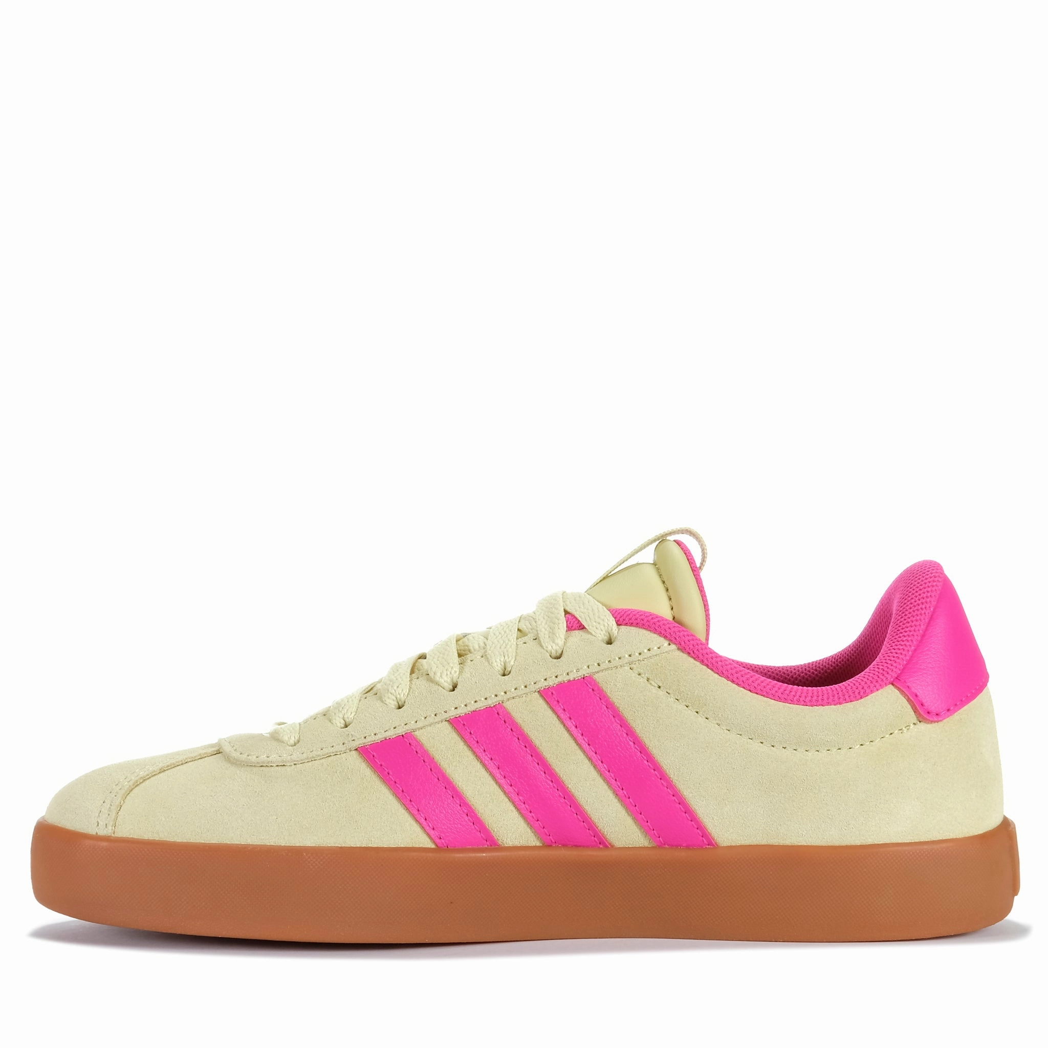 Adidas VL Court 3.0 Womens Powder Yellow/Pink Off White Adidas Shoes