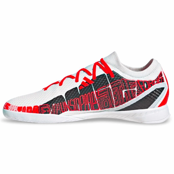 adidas X Speedportal Messi.3 Indoor Soccer Shoes (White/Solar Red) Adidas 80s Tennis Shoes