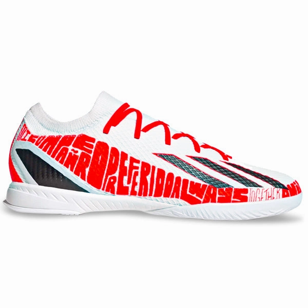 Adidas Predator Pro Indoor Soccer Shoes adidas X Speedportal Messi.3 Indoor Soccer Shoes (White/Solar Red)