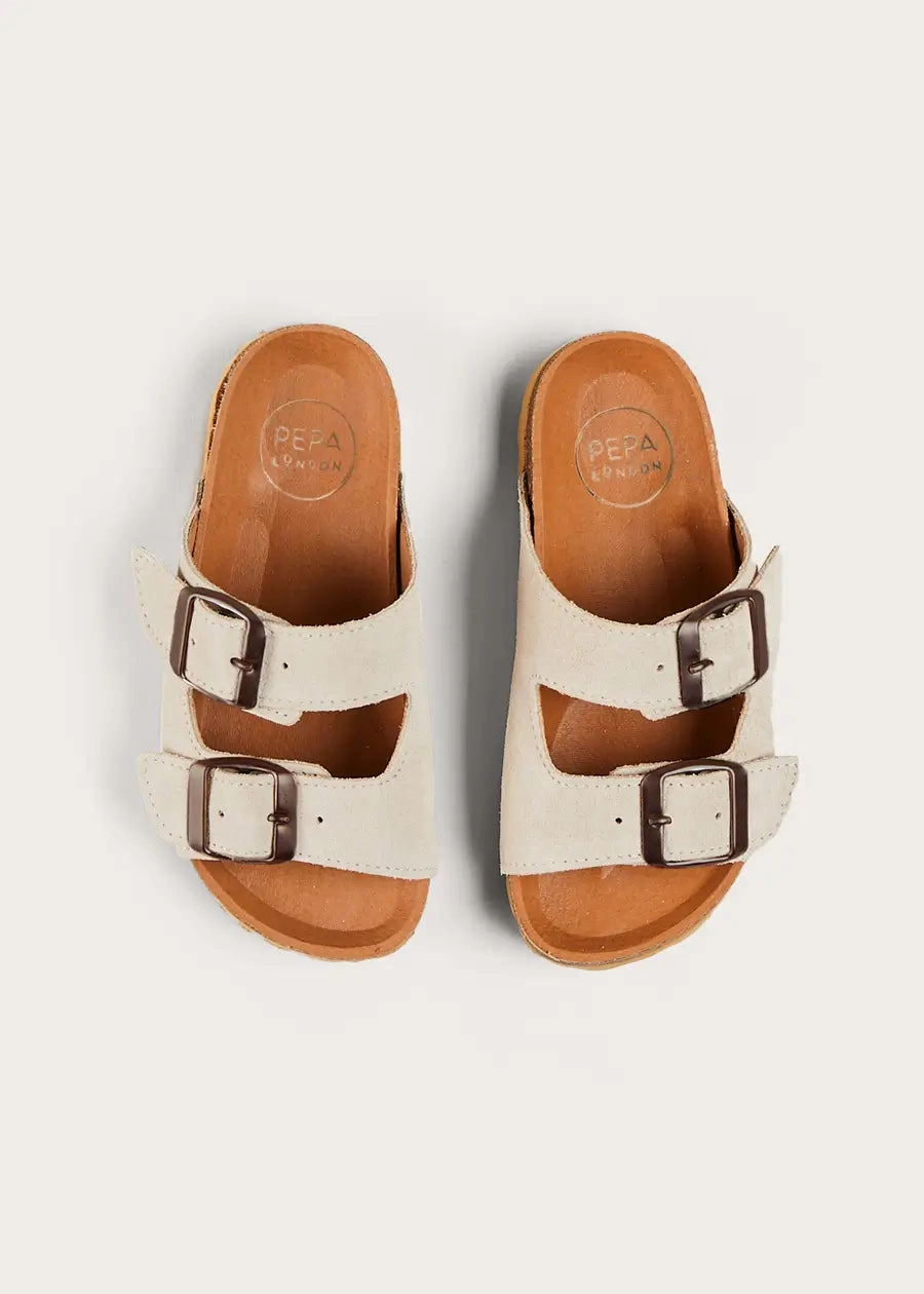 Under Armour Sandals Suede Buckle Detail Sandals in Beige (28-35EU)