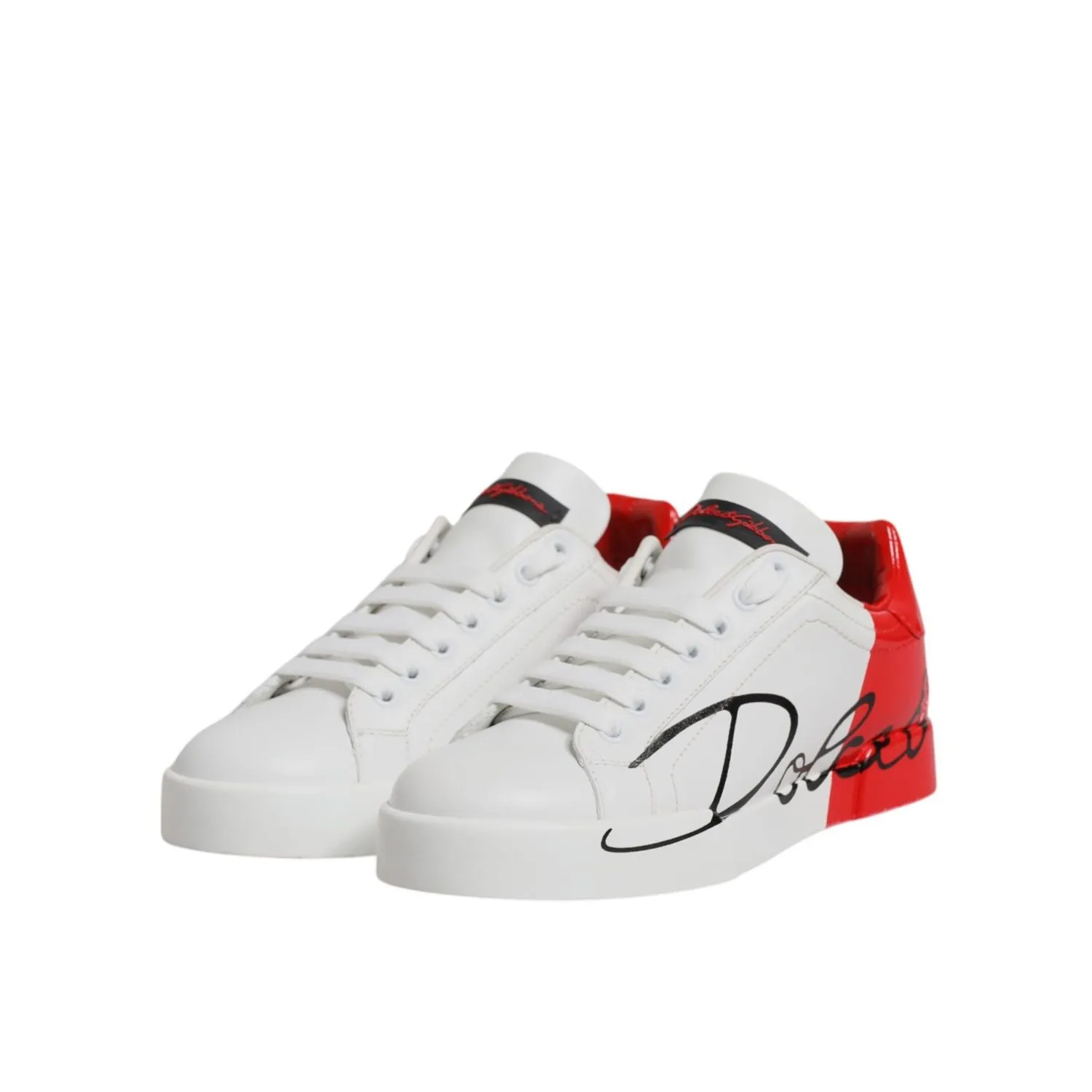Best Running Sneakers For Shin Splints Dolce & Gabbana White Red Logo Portofino Sneakers Shoes