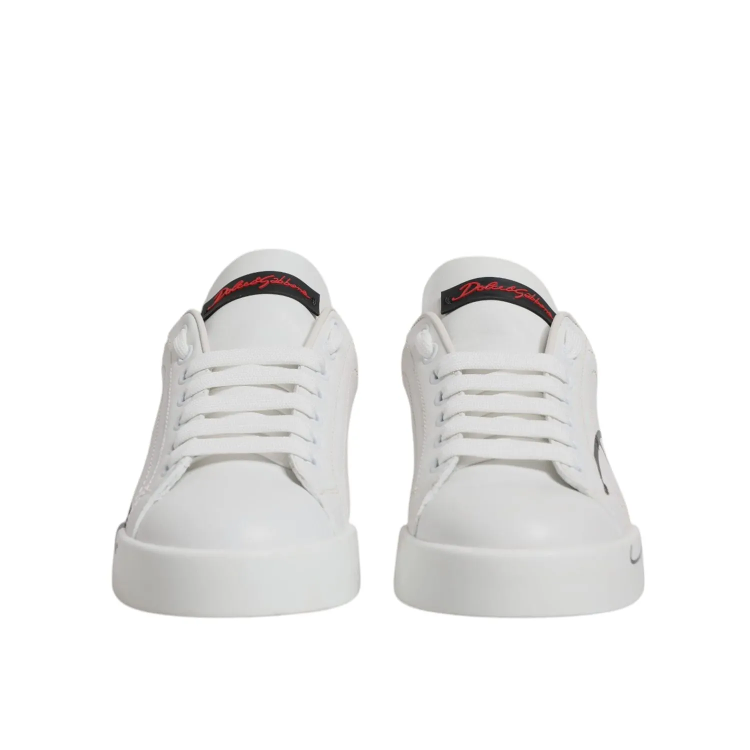 Dolce & Gabbana White Red Logo Portofino Sneakers Shoes Sneakers Restaurant Vt