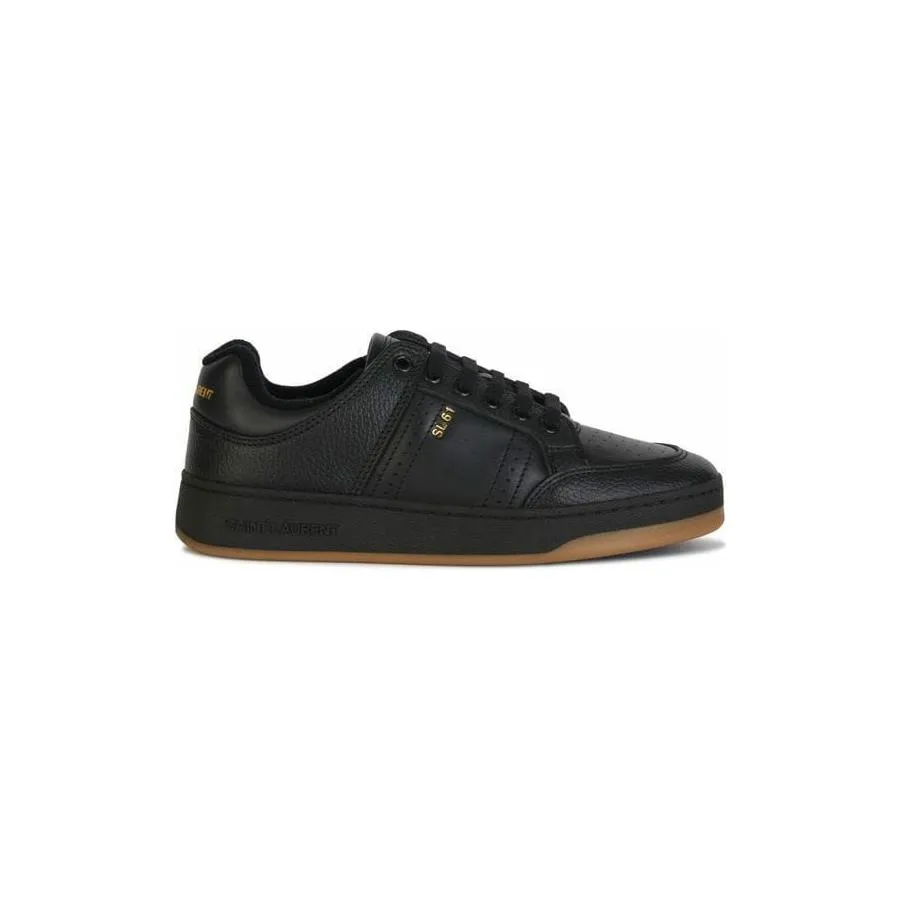 N B Sneakers Saint Laurent Elegant Black Low-Top Leather Sneakers
