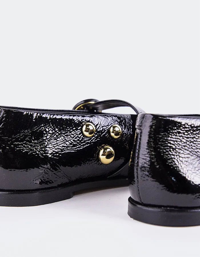 Aeloria Black Naplack Insole Shoes