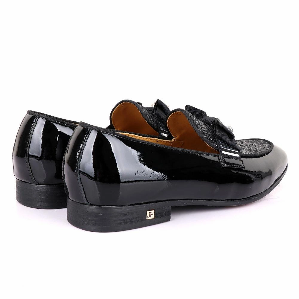 Hunter Loafers John foster wetlips Stone Studded with bow black