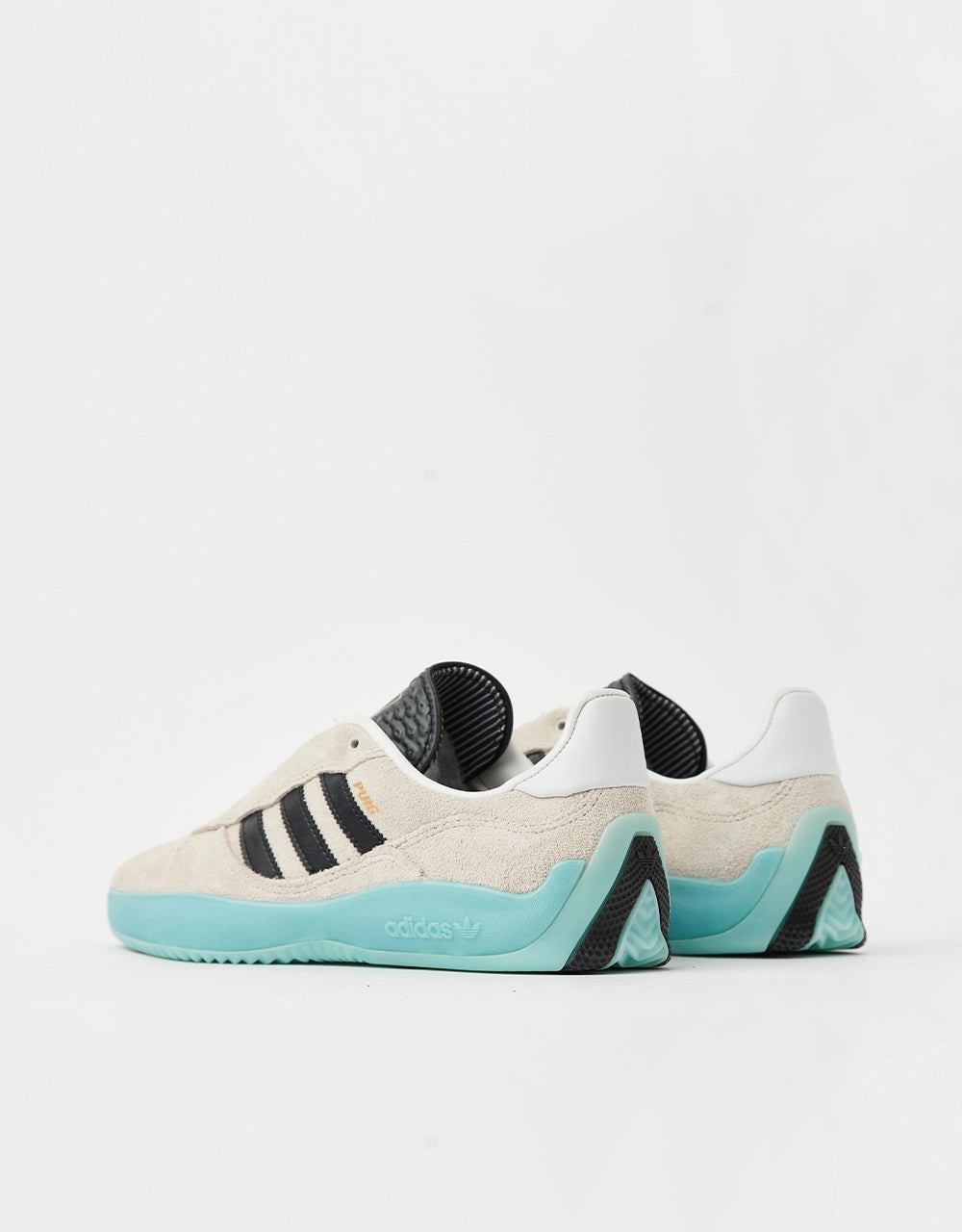 adidas Puig Skate Shoes - Crystal White/Core Black/Light Aqua Adidas Adifom Q Shoes