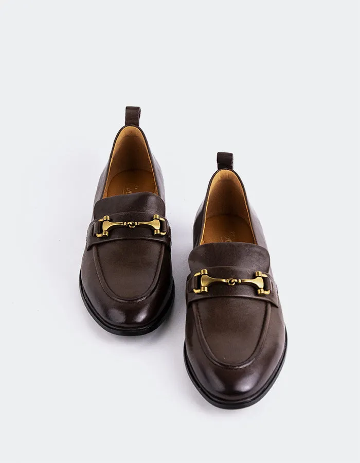 Montenegro Brown Leather Cognac Penny Loafers