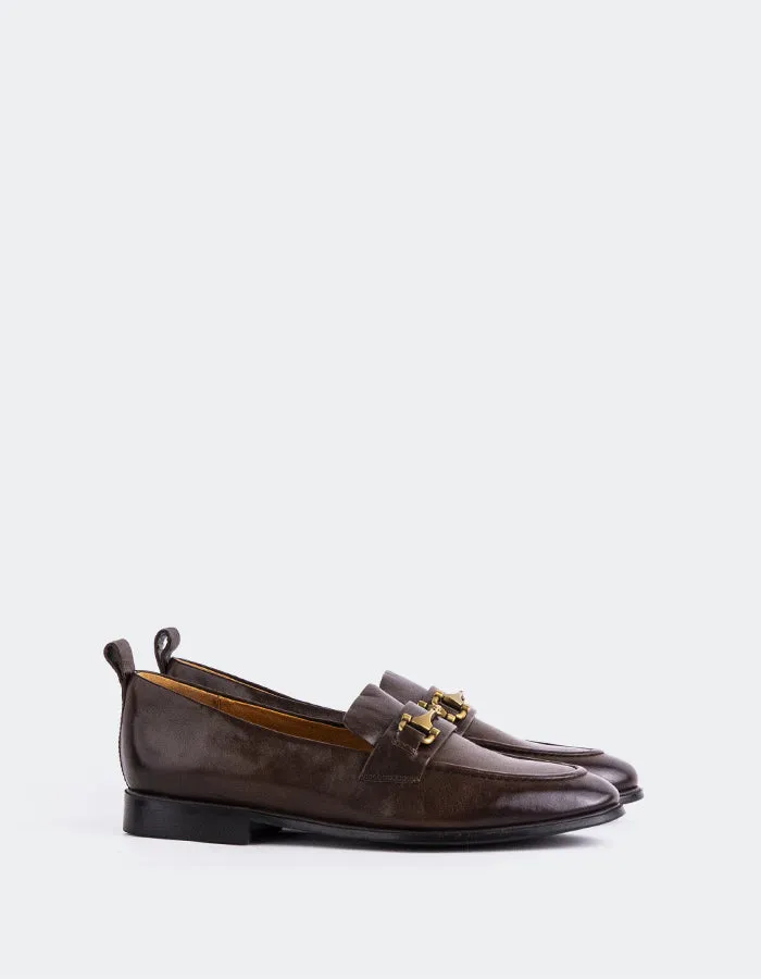 Montenegro Brown Leather Doc Martens Tassel Loafers