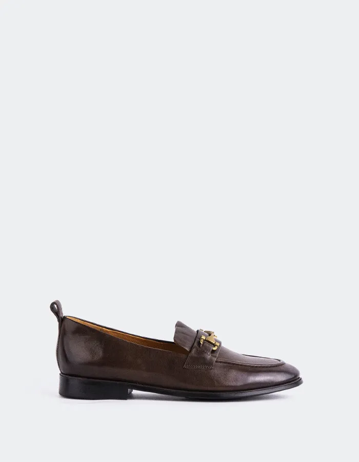 Montenegro Brown Leather Comfortable Dress Loafers