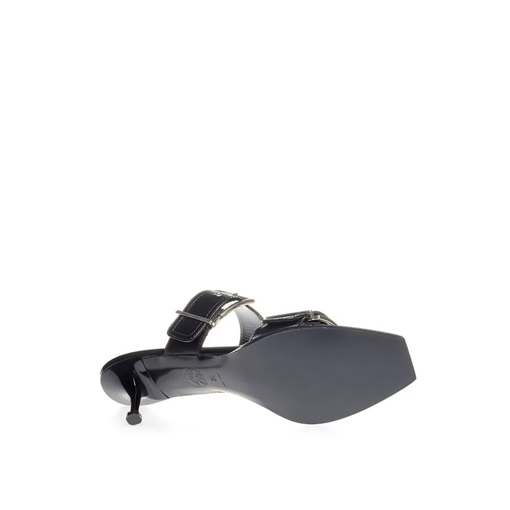 Olukai Sandals Alexander McQueen Elevate Your Steps in Timeless Black Leather Sandals