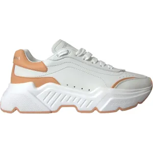Sneakers Balenciaga Dolce & Gabbana White Peach DAYMASTER Leather Sneakers Shoes