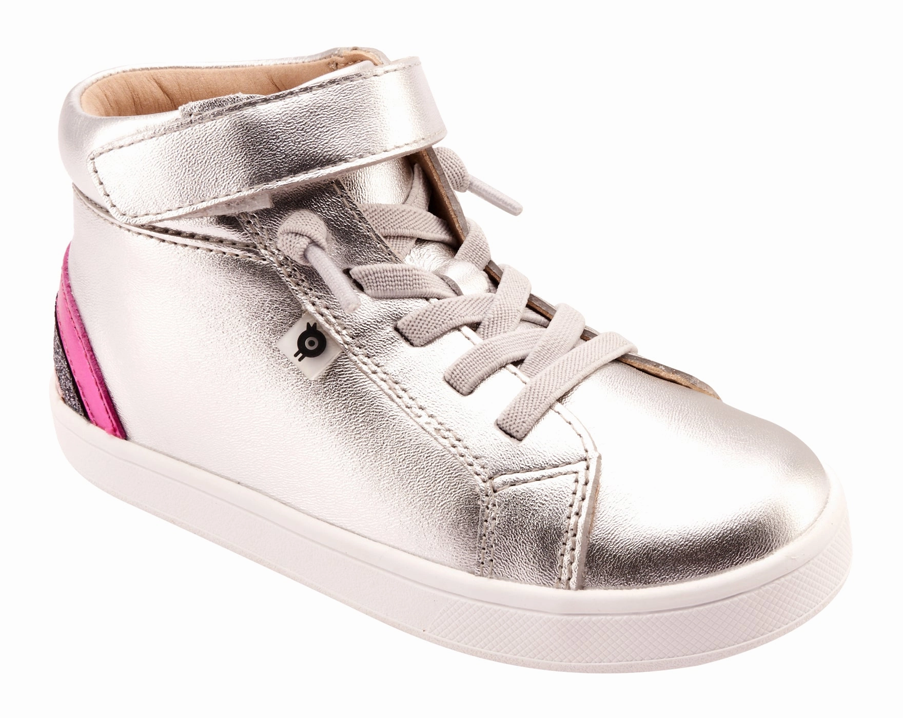Old Soles Girl's 1011 Sneaksta Rainbow Casual Shoes - Silver / Fuchsia Foil Stadium 90 Casual Shoes
