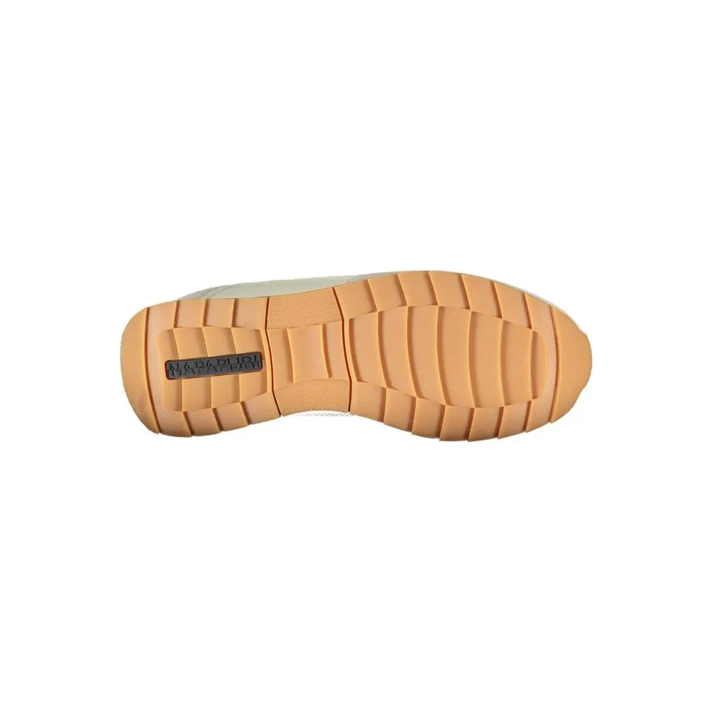 Napapijri White Leather Men Sneaker Vagabond Sneakers