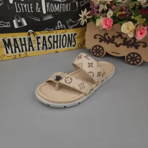 Buckle Beige Slippers Army Running Shoes