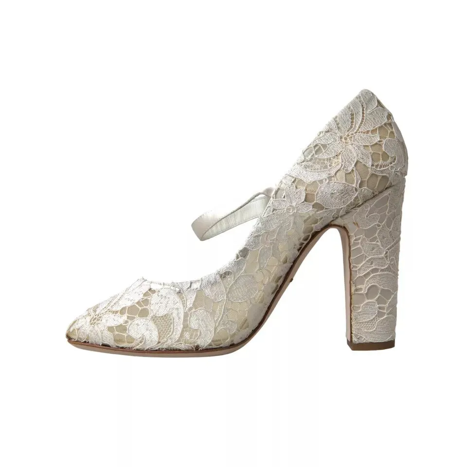 Sandals Montego Bay Overwater Bungalows Dolce & Gabbana White Lace Crystals Heels Sandals Shoes