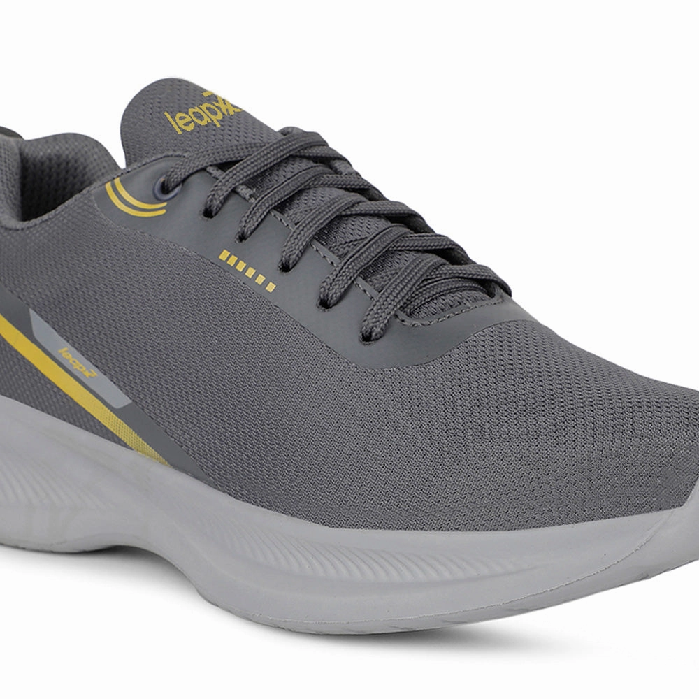 Leap7x Sports Dark Grey Running Shoes For Mens KOOPER-1E By Liberty Stability Running Shoe