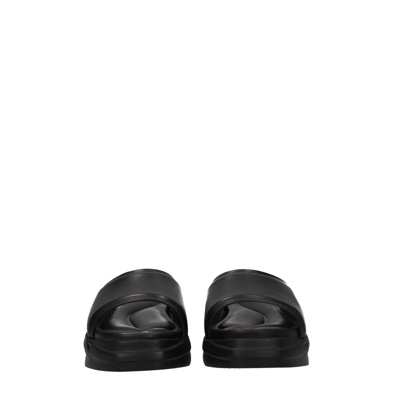 Alyx Black Leather Slippers Coffee Run Slippers