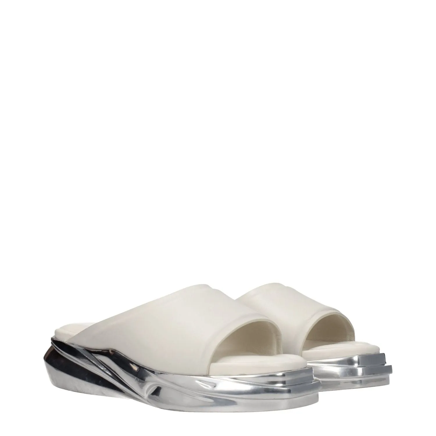 Alyx Gray Leather Slippers Fold Up Slippers