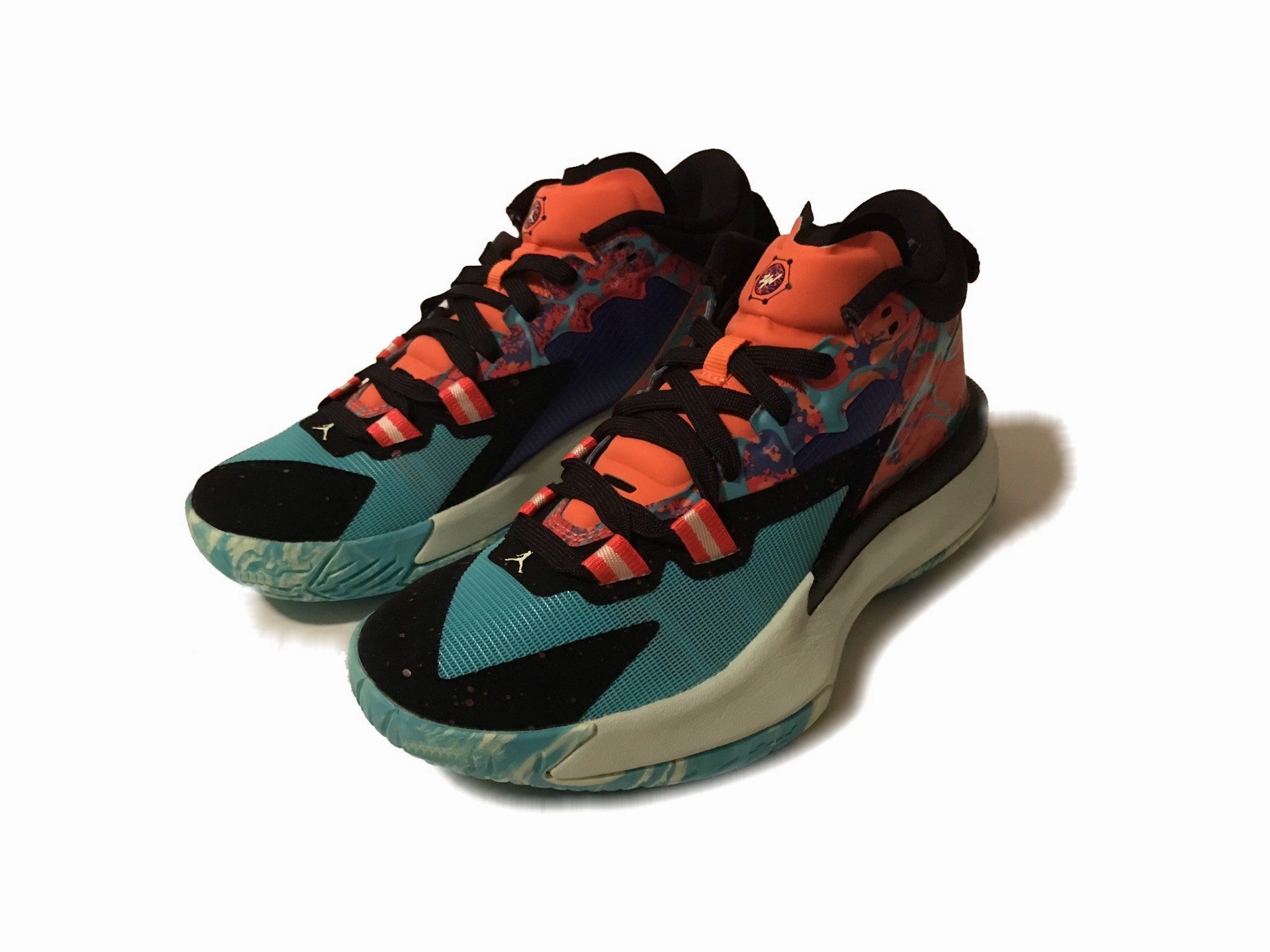 Asics Running Shoes Australia Nike Kids Jordan Zion 1 Basketball Boot/Shoe - Cone/Black/Hyper Jade/Persian Violet