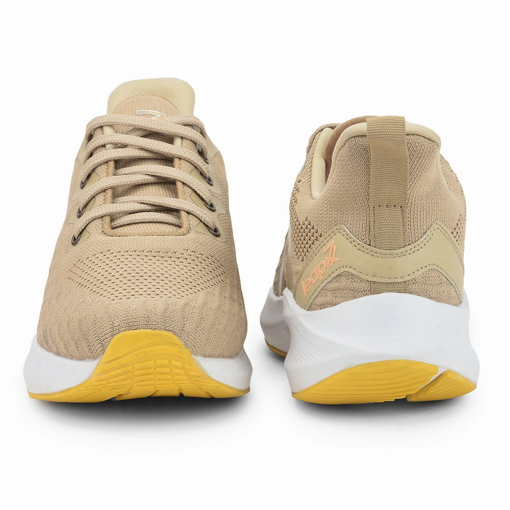 Best Running Shoes For High Arch Leap7x Lacing Sports Shoes For Men (Beige) CHALANGE-2 By Liberty