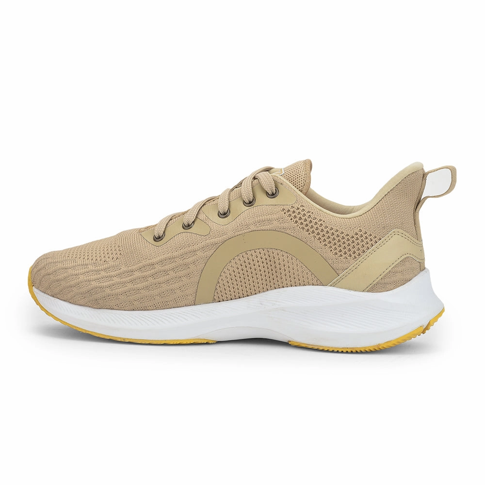 Leap7x Lacing Sports Shoes For Men (Beige) CHALANGE-2 By Liberty Running Shoes Without Laces