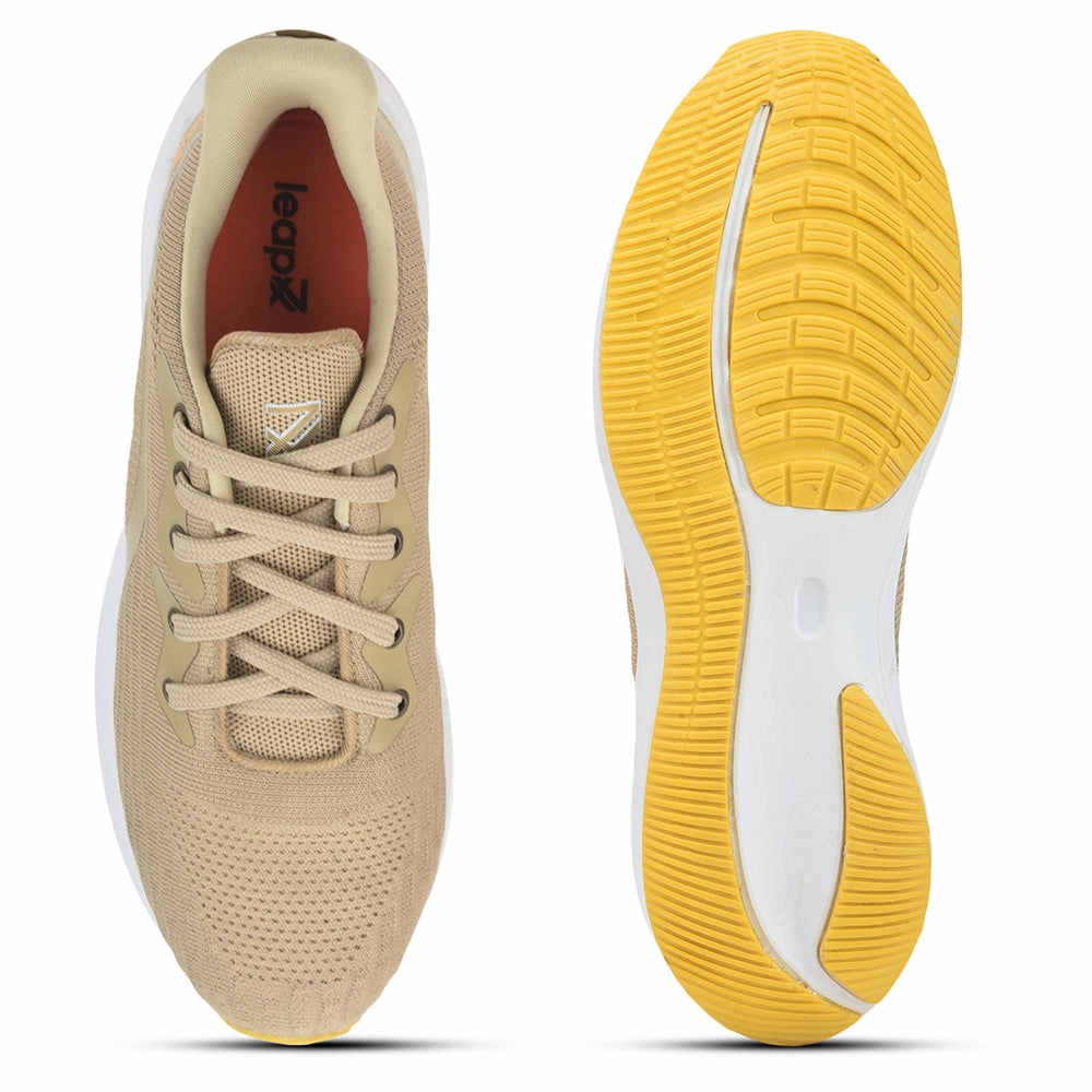 Leap7x Lacing Sports Shoes For Men (Beige) CHALANGE-2 By Liberty Nice Running Shoes