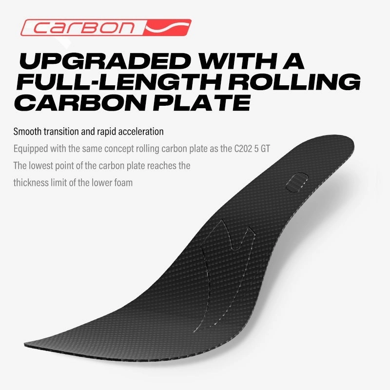 ANTA Men C202 6 Carbon Plate Running Shoes 1125B5575-2 -Papyrus White/Fluorescent Red/Silver (Kasut Larian Lelaki) High Top Running Shoes Ankle Support