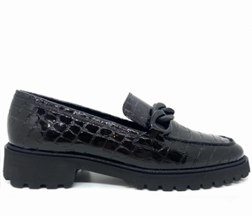 Ara Kent Croco Ladies Chunky Sole Loafer Loafers For Beach