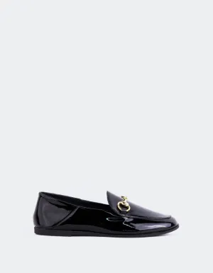 Argyll Black Patent Leather Shoes Slip On Loafers
