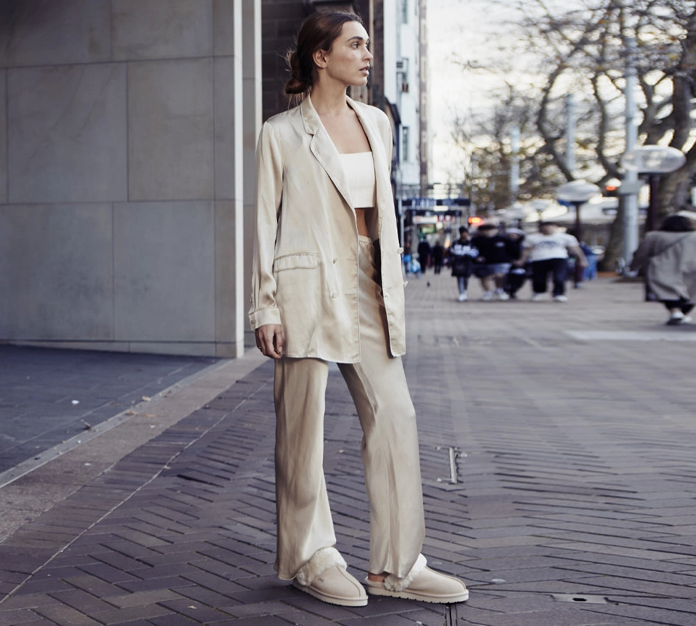 Support Slippers AUSTRALIAN SHEPHERD UGG Slippers Premium Sheepskin Wool Muffin Special