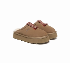 Hellcat Slippers AUSTRALIAN SHEPHERD UGG Slippers Sheepskin Wool Platform Tazzy Calla