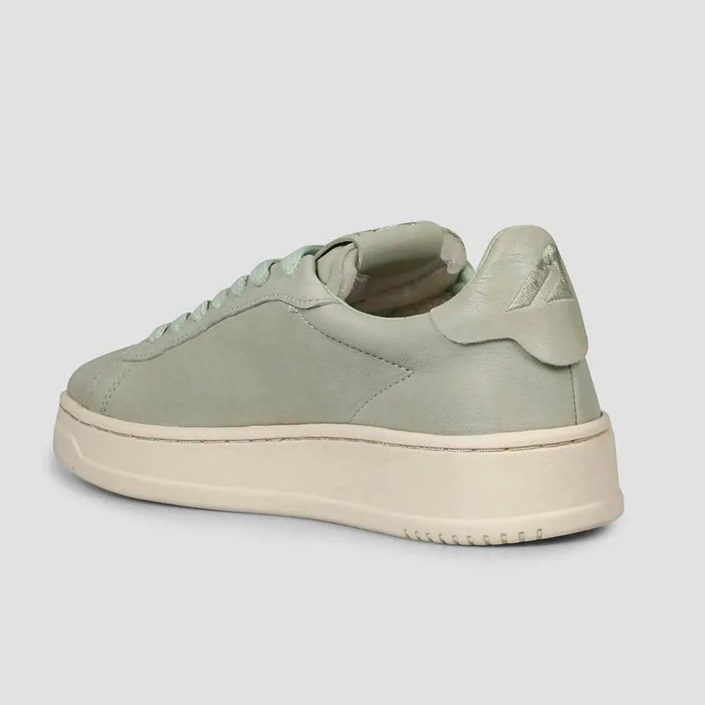 Silver High Top Sneakers Autry Green Leather Sneaker