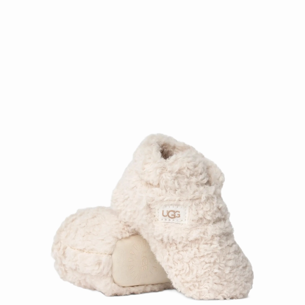 Wide Foot Slippers BABY BIXBEE NATURAL CURLY FAUX FUR