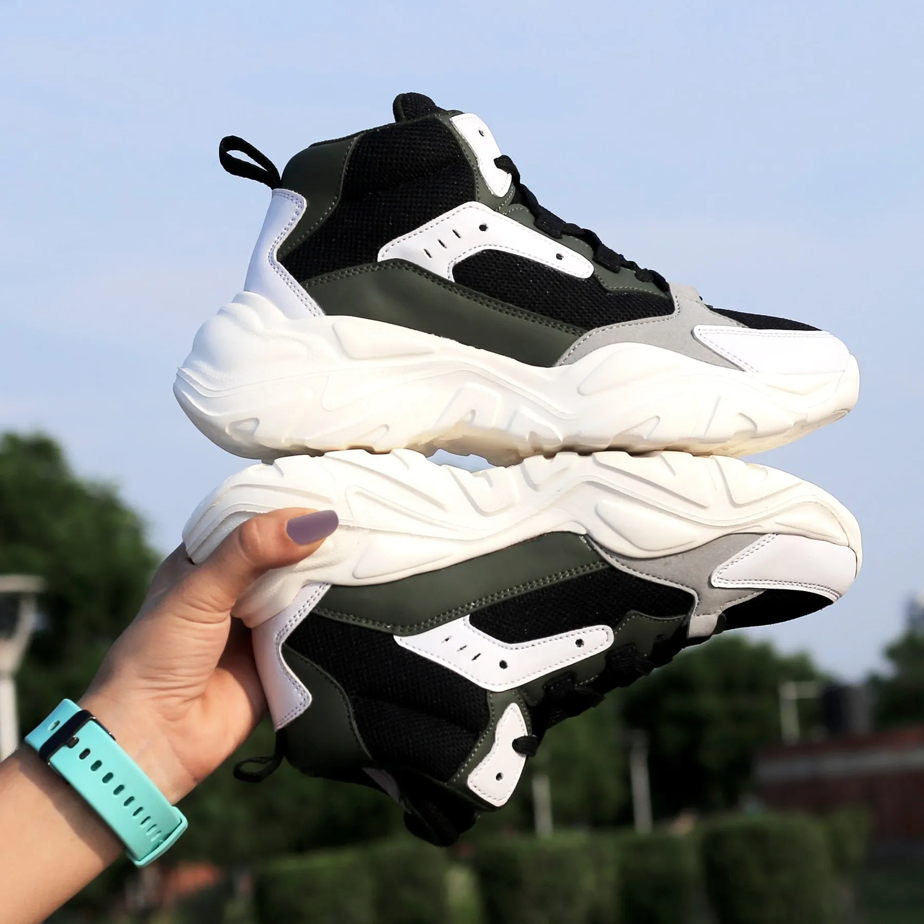 Sneakers Size Chart Bacca Bucci NYRA Mid-top Platform Fashion Sneakers For Women | StreetWear Chunky Sneakers