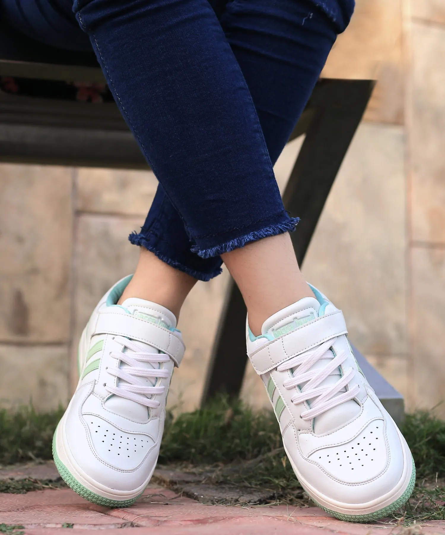 Dark Sneakers Bacca Bucci PHOENIX Low-Top Fashion Women's Sneakers with Hook & Loop Closure