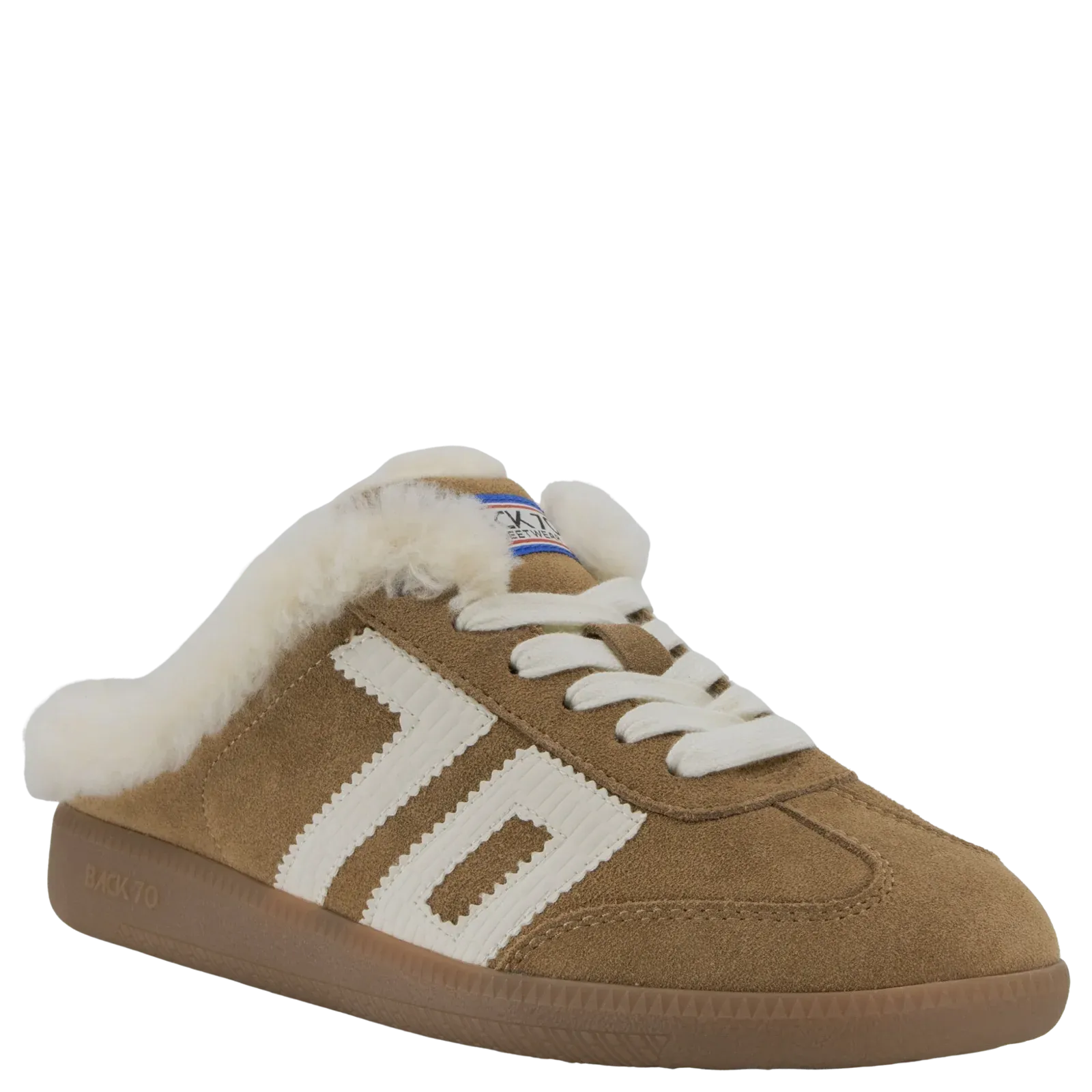 Back 70 EASTER FL Backless Sneakers in TOBACCO WHITE Best Slip On Sneakers For Walking