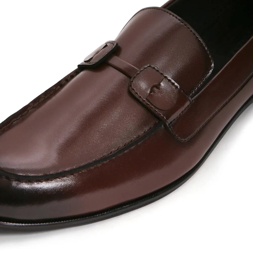 Baldwin - Dark Tan Slip On Professional Loafers