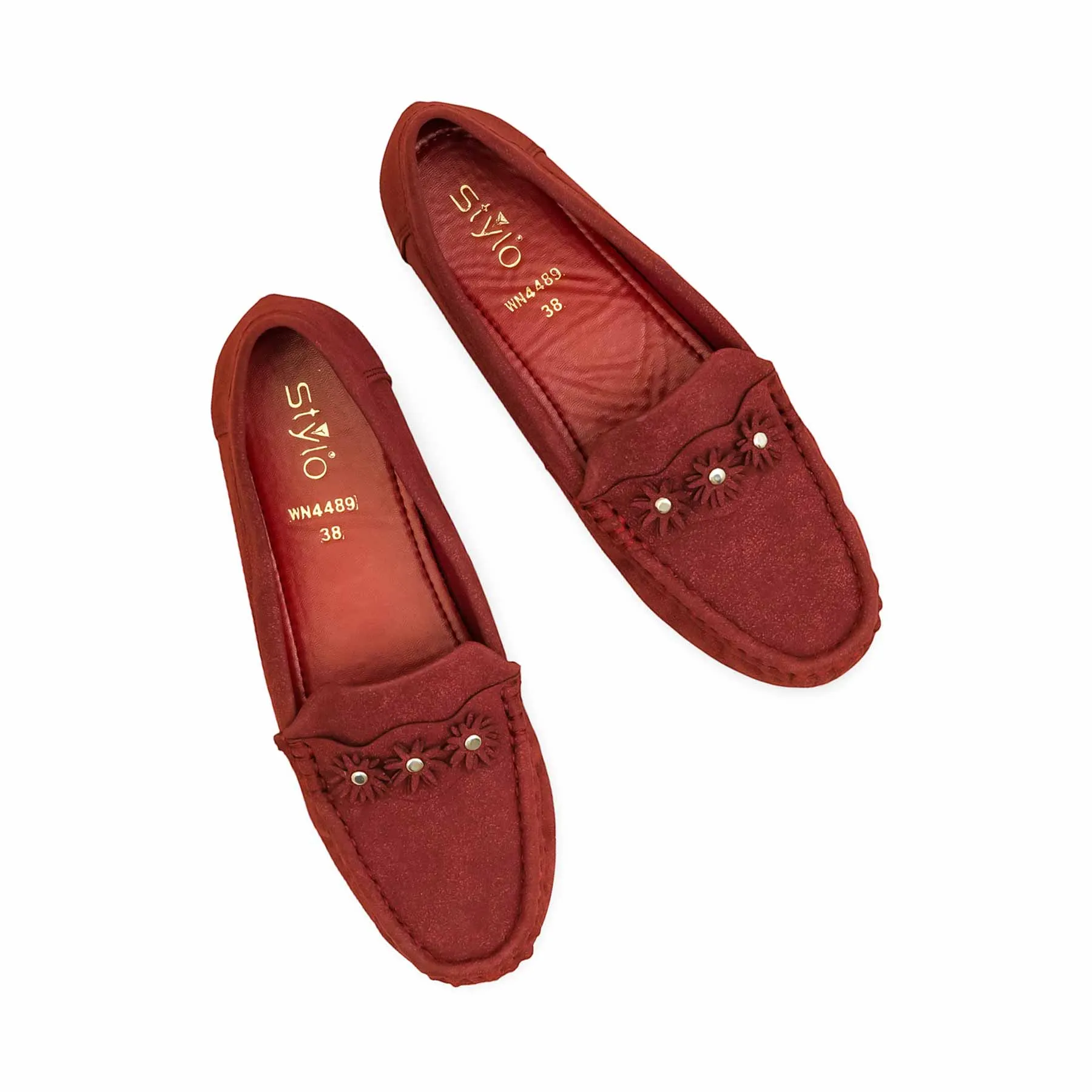 Atr Chill Casual Shoes Maroon Women Moccasin WN4489