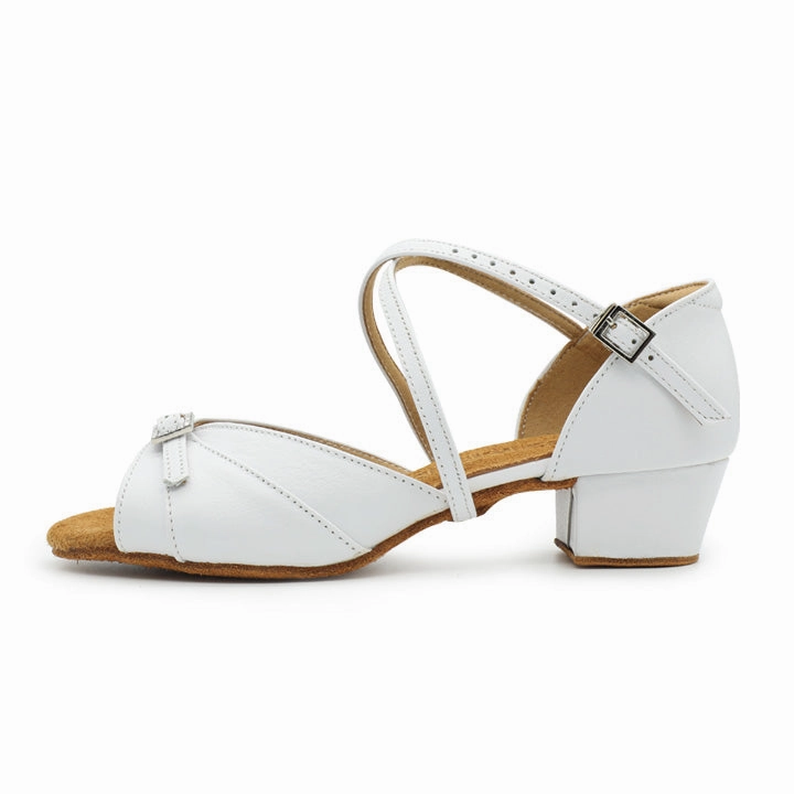 BD Dance Professional Children Latin Dance Shoes Athletic Sandals for Kid Girl's Salsa Ballroom Shoes Leather #610 Sandals Prada