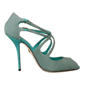 Sandals Size 3 Dolce & Gabbana Blue Glittered Strappy Heels Sandals Shoes